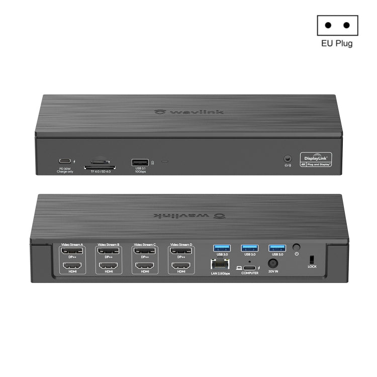 Wavlink UG69PD8 100W PD 18 in 1 Type-C Dock Compatible Type-C Universal Docking Station, Plug:EU Plug