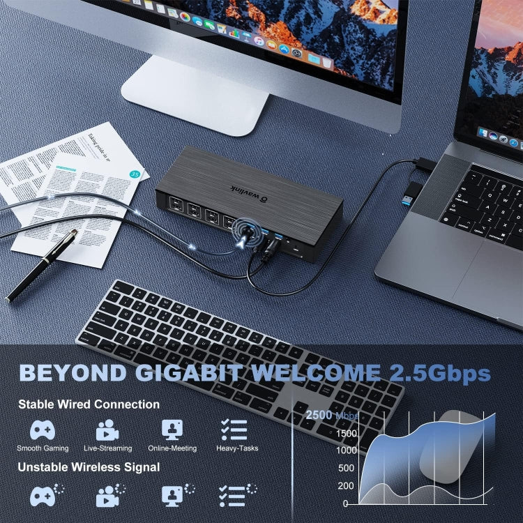 Wavlink UG69PD8 100W PD 18 in 1 Type-C Dock Compatible Type-C Universal Docking Station, Plug:AU Plug