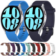For Samsung  Galaxy Watch 4 Classic 42mm 20mm Diamond Textured Silicone Watch Band(Sky Blue)