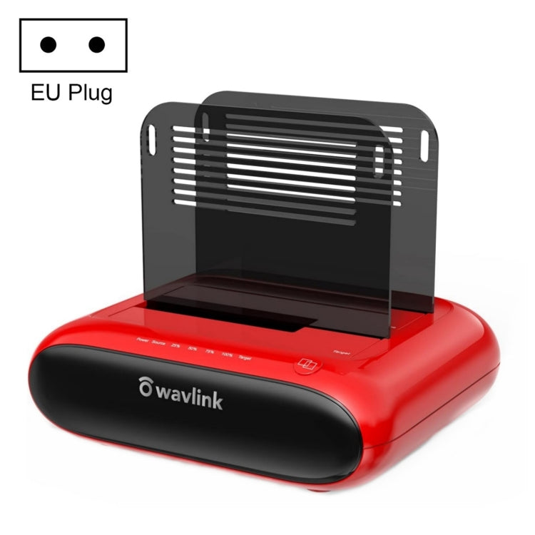 Wavlink ST341U Dual Bay External Hard Drive Docking Station Support Offline Clone Function(EU Plug)
