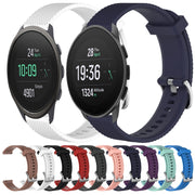 For  Suunto 9 Peak 22mm Diamond Textured Silicone Watch Band(Black)