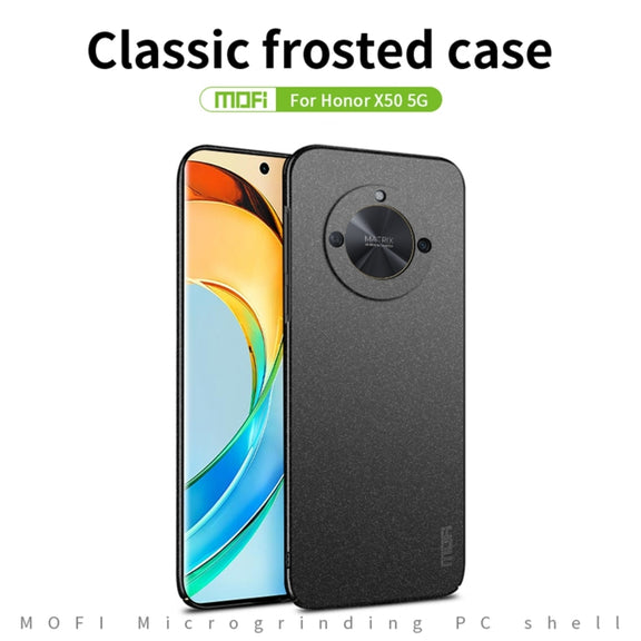 For Honor X50 5G MOFI Fandun Series Frosted PC Ultra-thin All-inclusive Phone Case(Blue)