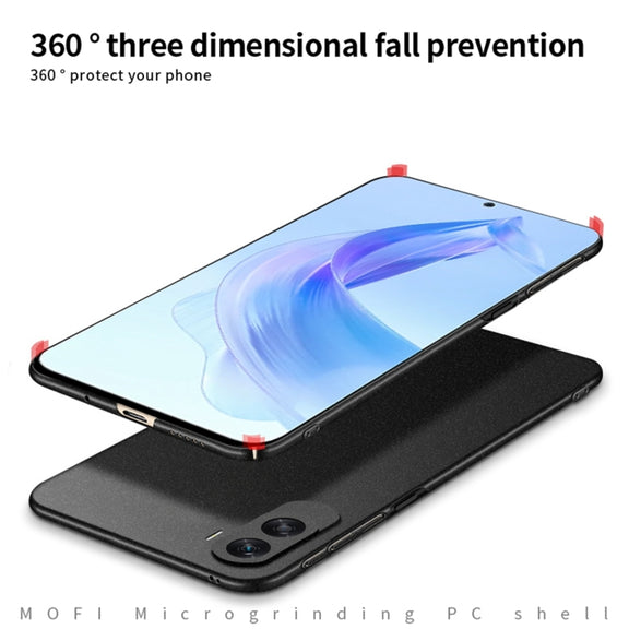 For Honor X50i / 90 Lite MOFI Fandun Series Frosted PC Ultra-thin All-inclusive Phone Case(Gray)