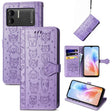 For DOOGEE X98 Pro / X98 Cat and Dog Embossed Leather Phone Case(Purple) - Doogee Cases by PMC TechLife | Online Shopping South Africa | PMC TechLife | Buy Now Pay Later Mobicred