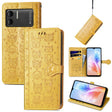 For DOOGEE X98 Pro / X98 Cat and Dog Embossed Leather Phone Case(Yellow) - Doogee Cases by PMC TechLife | Online Shopping South Africa | PMC TechLife | Buy Now Pay Later Mobicred