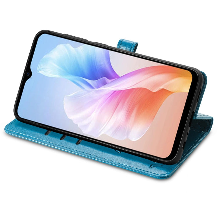 For DOOGEE X98 Pro / X98 Cat and Dog Embossed Leather Phone Case(Blue)