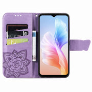 For DOOGEE X98 Pro / X98 Butterfly Love Flower Embossed Leather Phone Case(Purple)
