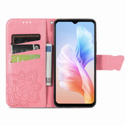 For DOOGEE X98 Pro / X98 Butterfly Love Flower Embossed Leather Phone Case(Pink)