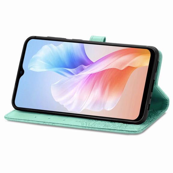 For DOOGEE X98 Pro / X98 Mandala Flower Embossed Leather Phone Case(Green)