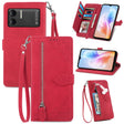 For DOOGEE X98 Pro / X98 Embossed Flower Zipper Leather Phone Case(Red) - Doogee Cases by PMC TechLife | Online Shopping South Africa | PMC TechLife | Buy Now Pay Later Mobicred