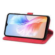 For DOOGEE X98 Pro / X98 Embossed Flower Zipper Leather Phone Case(Red)