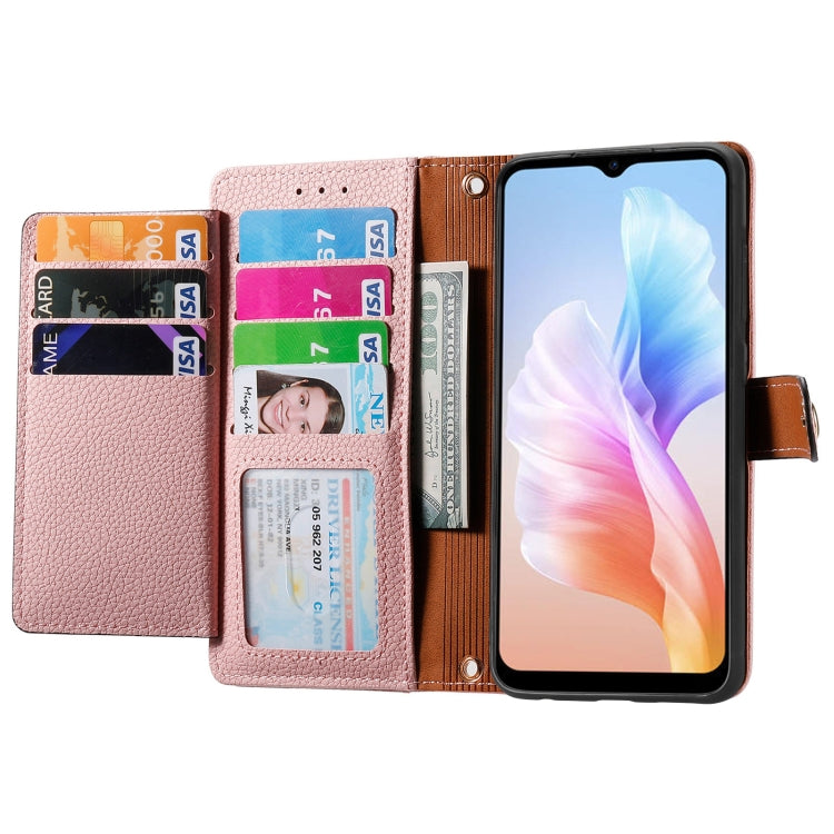 For DOOGEE X98 Pro / X98 Love Zipper Lanyard Leather Phone Case(Pink)
