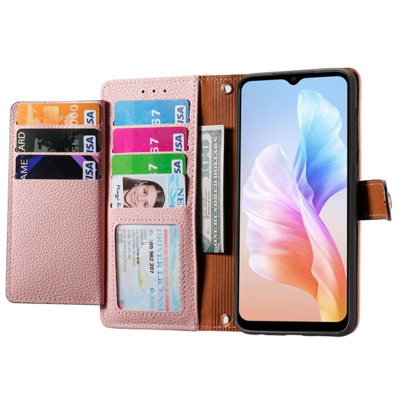 For DOOGEE X98 Pro / X98 Love Zipper Lanyard Leather Phone Case(Pink)