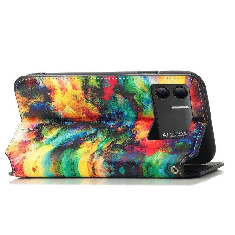 For DOOGEE X98 Pro / X98 CaseNeo Colorful Magnetic Leather Phone Case(Colorful  Cloud)