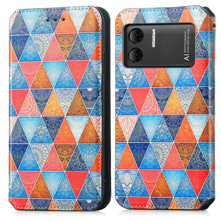 For DOOGEE X98 Pro / X98 CaseNeo Colorful Magnetic Leather Phone Case(Rhombus Mandala)