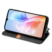 For DOOGEE X98 Pro / X98 Cubic Grid Pressed Magnetic Leather Phone Case(Black)