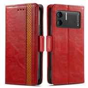 For DOOGEE X98 Pro / X98 CaseNeo Splicing Dual Magnetic Buckle Leather Phone Case(Red)