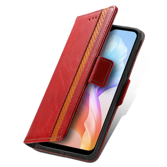 For DOOGEE X98 Pro / X98 CaseNeo Splicing Dual Magnetic Buckle Leather Phone Case(Red)