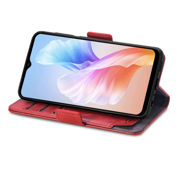 For DOOGEE X98 Pro / X98 CaseNeo Splicing Dual Magnetic Buckle Leather Phone Case(Red)