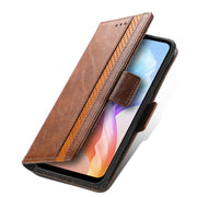For DOOGEE X98 Pro / X98 CaseNeo Splicing Dual Magnetic Buckle Leather Phone Case(Brown)
