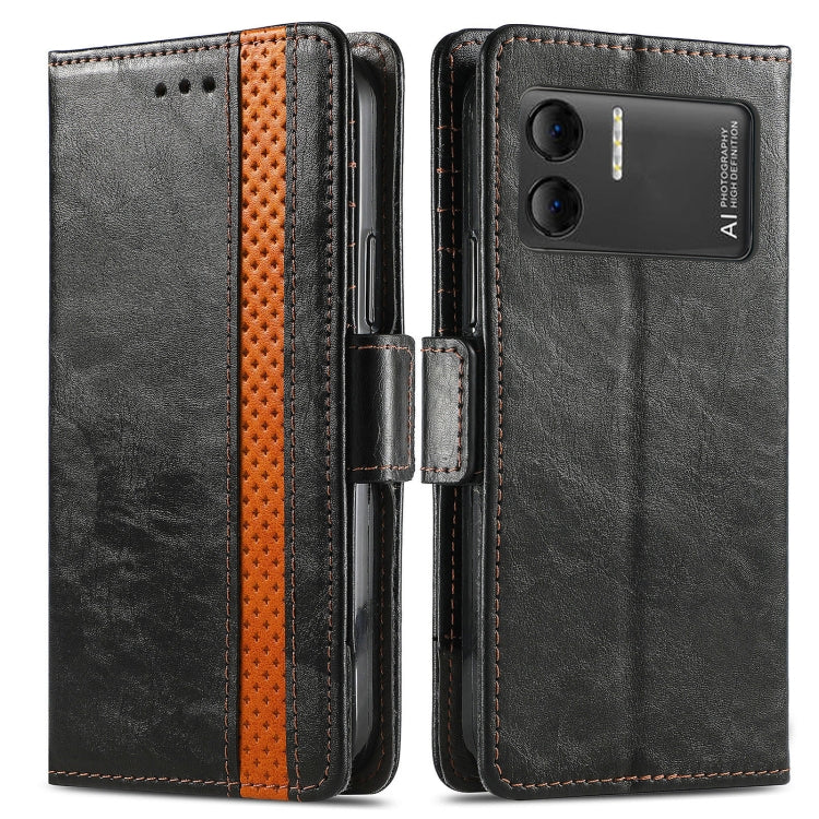 For DOOGEE X98 Pro / X98 CaseNeo Splicing Dual Magnetic Buckle Leather Phone Case(Black)