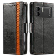 For DOOGEE X98 Pro / X98 CaseNeo Splicing Dual Magnetic Buckle Leather Phone Case(Black)