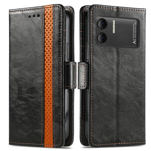 For DOOGEE X98 Pro / X98 CaseNeo Splicing Dual Magnetic Buckle Leather Phone Case(Black)