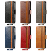 For DOOGEE X98 Pro / X98 CaseNeo Splicing Dual Magnetic Buckle Leather Phone Case(Khaki)