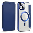 For iPhone 15 Shield MagSafe RFID Anti-theft Leather Phone Case(Dark Blue) - iPhone 15 Cases by PMC TechLife | Online Shopping South Africa | PMC TechLife | Buy Now Pay Later Mobicred