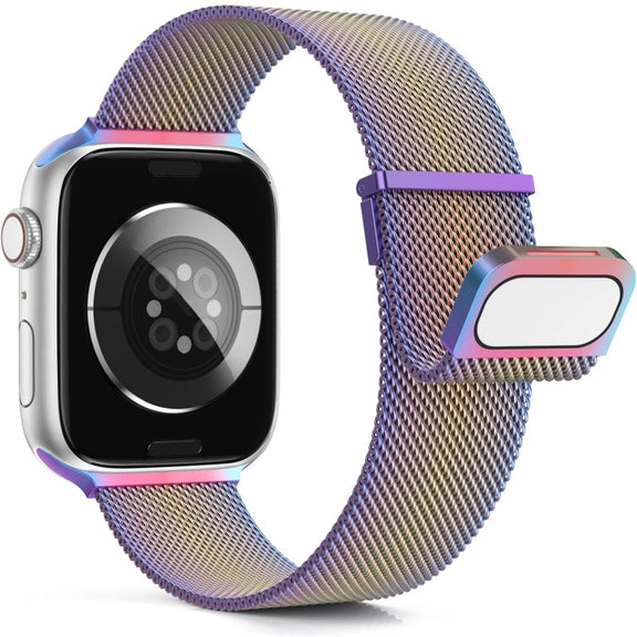 For Apple Watch SE 2022 44mm Milan Double Magnetic Steel Mesh Watch Band(Color)