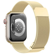 For Apple Watch 2 38mm Milan Double Magnetic Steel Mesh Watch Band(Gold)