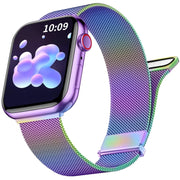 For Apple Watch 42mm Milan Double Magnetic Steel Mesh Watch Band(Color)