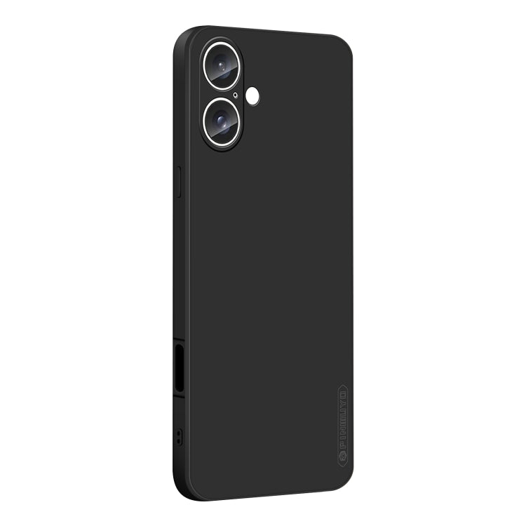 For iPhone 16 Plus PINWUYO Sense Series Liquid Silicone TPU Phone Case(Black)