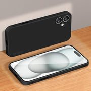 For iPhone 16 Plus PINWUYO Sense Series Liquid Silicone TPU Phone Case(Black)