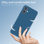 For iPhone 16 Plus PINWUYO Sense Series Liquid Silicone TPU Phone Case(Black)