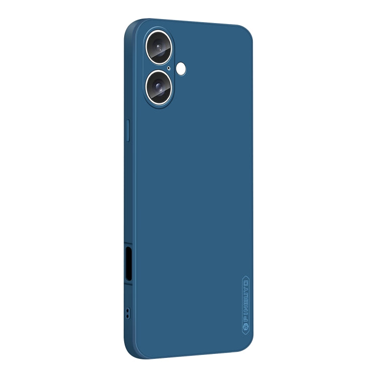 For iPhone 16 Plus PINWUYO Sense Series Liquid Silicone TPU Phone Case(Blue)