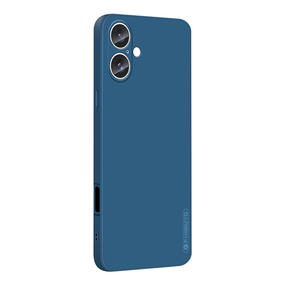 For iPhone 16 Plus PINWUYO Sense Series Liquid Silicone TPU Phone Case(Blue)