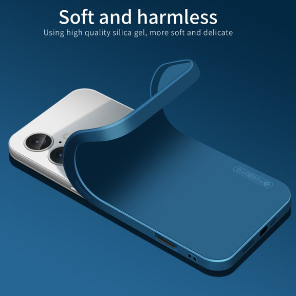 For iPhone 16 Plus PINWUYO Sense Series Liquid Silicone TPU Phone Case(Blue)