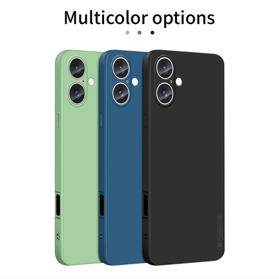 For iPhone 16 Plus PINWUYO Sense Series Liquid Silicone TPU Phone Case(Blue)