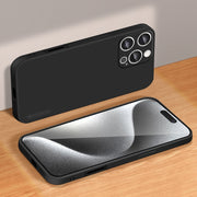 For iPhone 16 Pro Max PINWUYO Sense Series Liquid Silicone TPU Phone Case(Black)