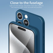 For iPhone 16 Pro Max PINWUYO Sense Series Liquid Silicone TPU Phone Case(Blue)