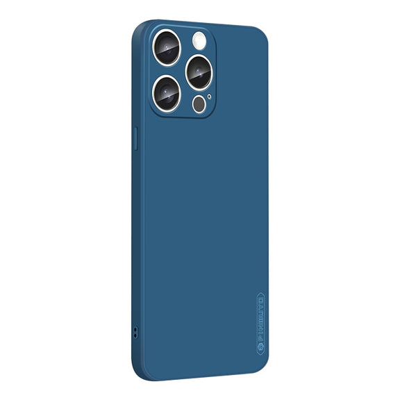 For iPhone 16 Pro Max PINWUYO Sense Series Liquid Silicone TPU Phone Case(Blue)