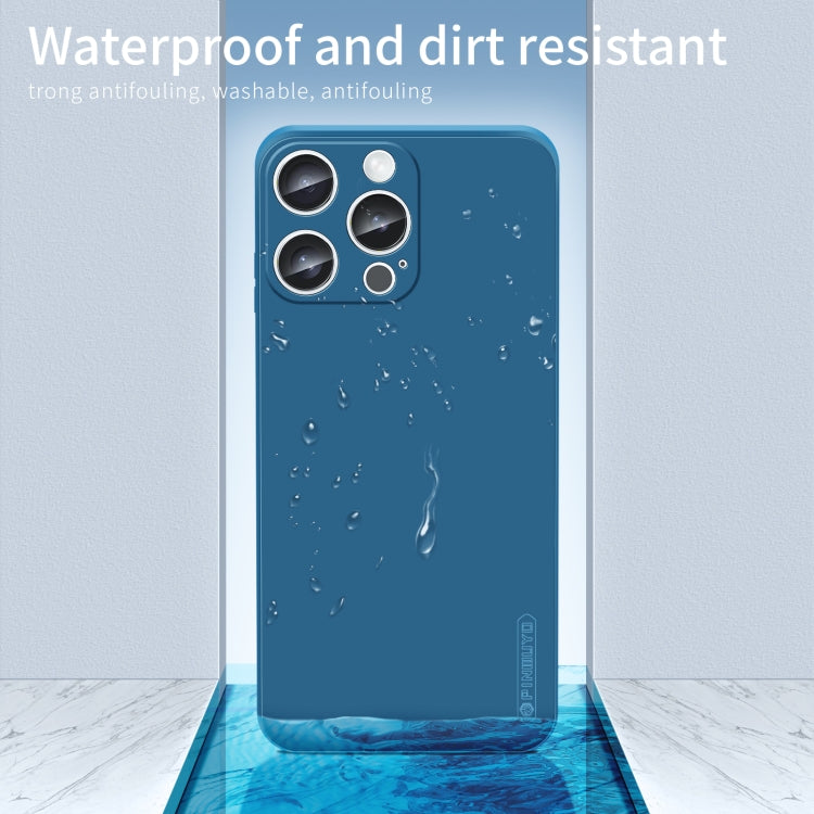 For iPhone 16 Pro Max PINWUYO Sense Series Liquid Silicone TPU Phone Case(Blue)