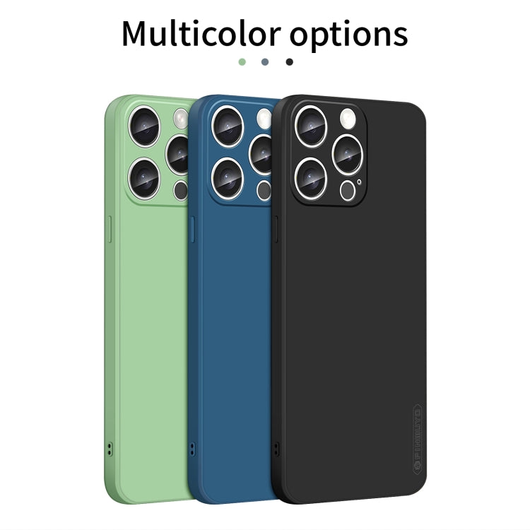 For iPhone 16 Pro Max PINWUYO Sense Series Liquid Silicone TPU Phone Case(Blue)