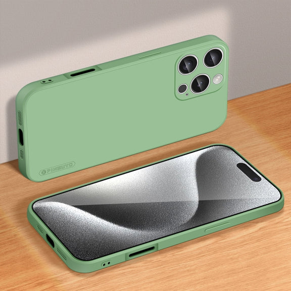For iPhone 16 Pro Max PINWUYO Sense Series Liquid Silicone TPU Phone Case(Green)