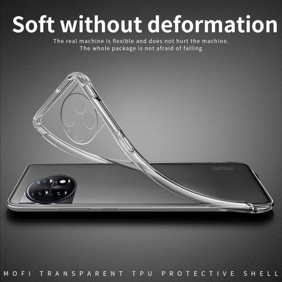 For OnePlus Ace 2 Pro MOFI Ming Series Transparent Ultra-thin TPU Phone Case(Transparent)