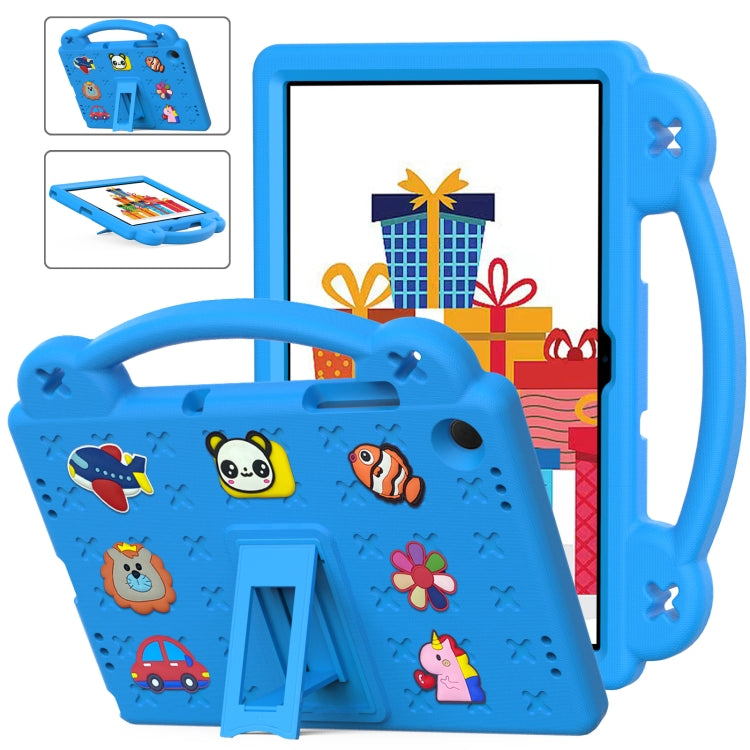 For Samsung Galaxy Tab A9+ X216B Handle Kickstand Children EVA Shockproof Tablet Case(Sky Blue)
