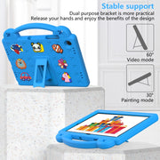 For Samsung Galaxy Tab A9+ X216B Handle Kickstand Children EVA Shockproof Tablet Case(Sky Blue)