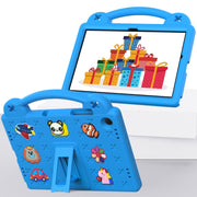 For Samsung Galaxy Tab A9+ X216B Handle Kickstand Children EVA Shockproof Tablet Case(Sky Blue)