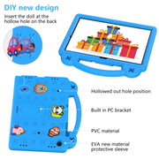 For Samsung Galaxy Tab A9+ X216B Handle Kickstand Children EVA Shockproof Tablet Case(Sky Blue)